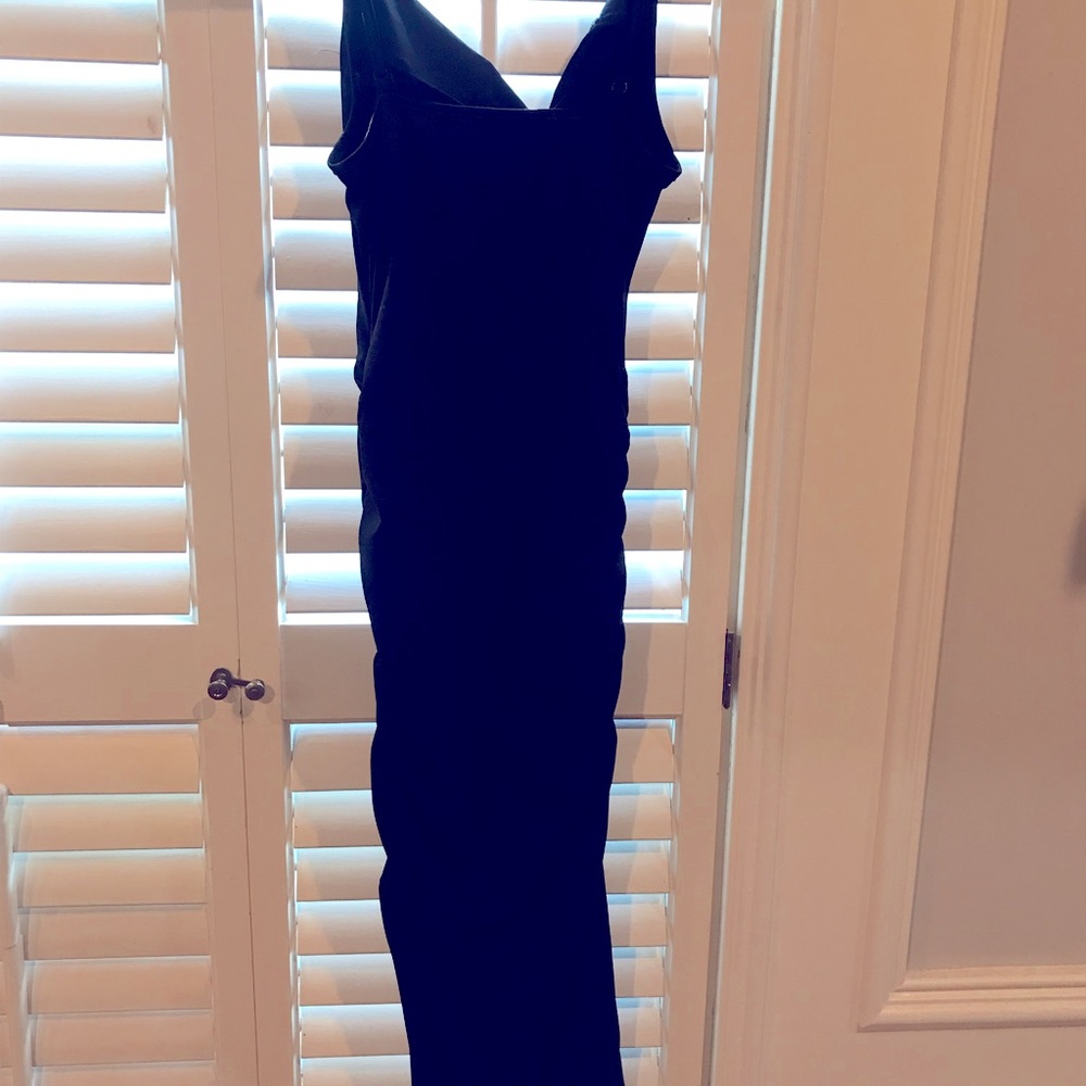 Long mid length black dress